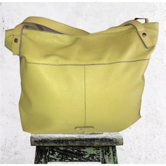MyWalit Genuine Yellow Pebbled Leather Medium Tote Bag. Made in Italy. - Picture 2 of 8